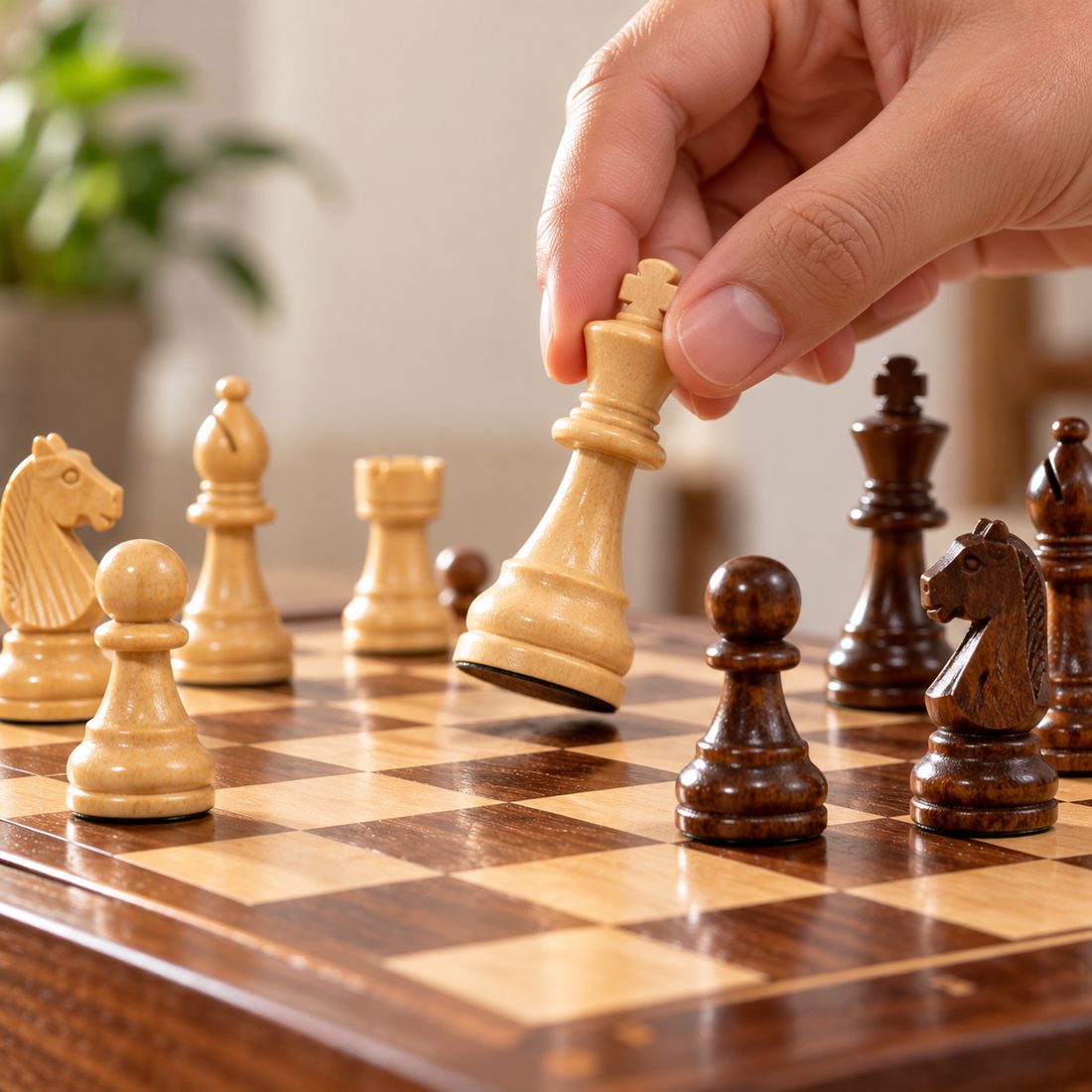 Kids playing chess