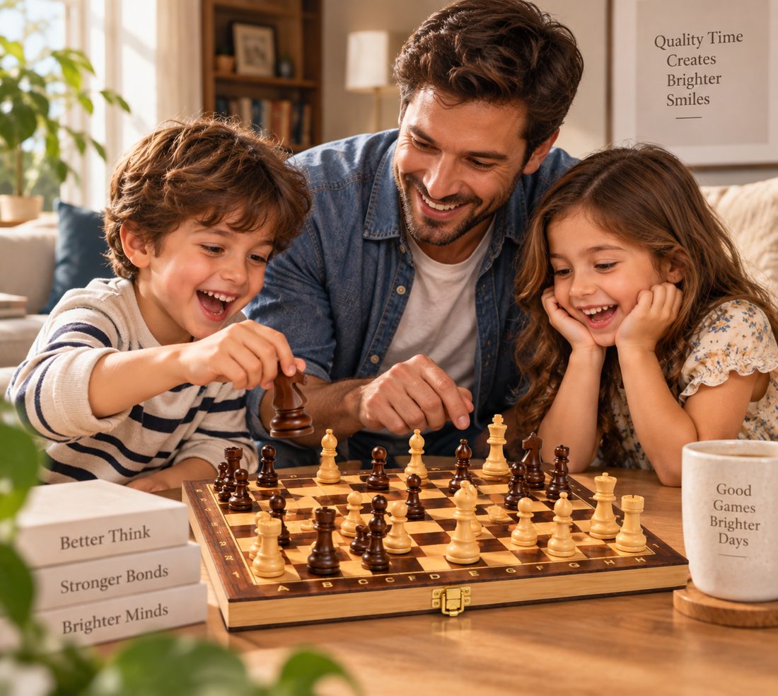 Nakashi chess board open with pieces